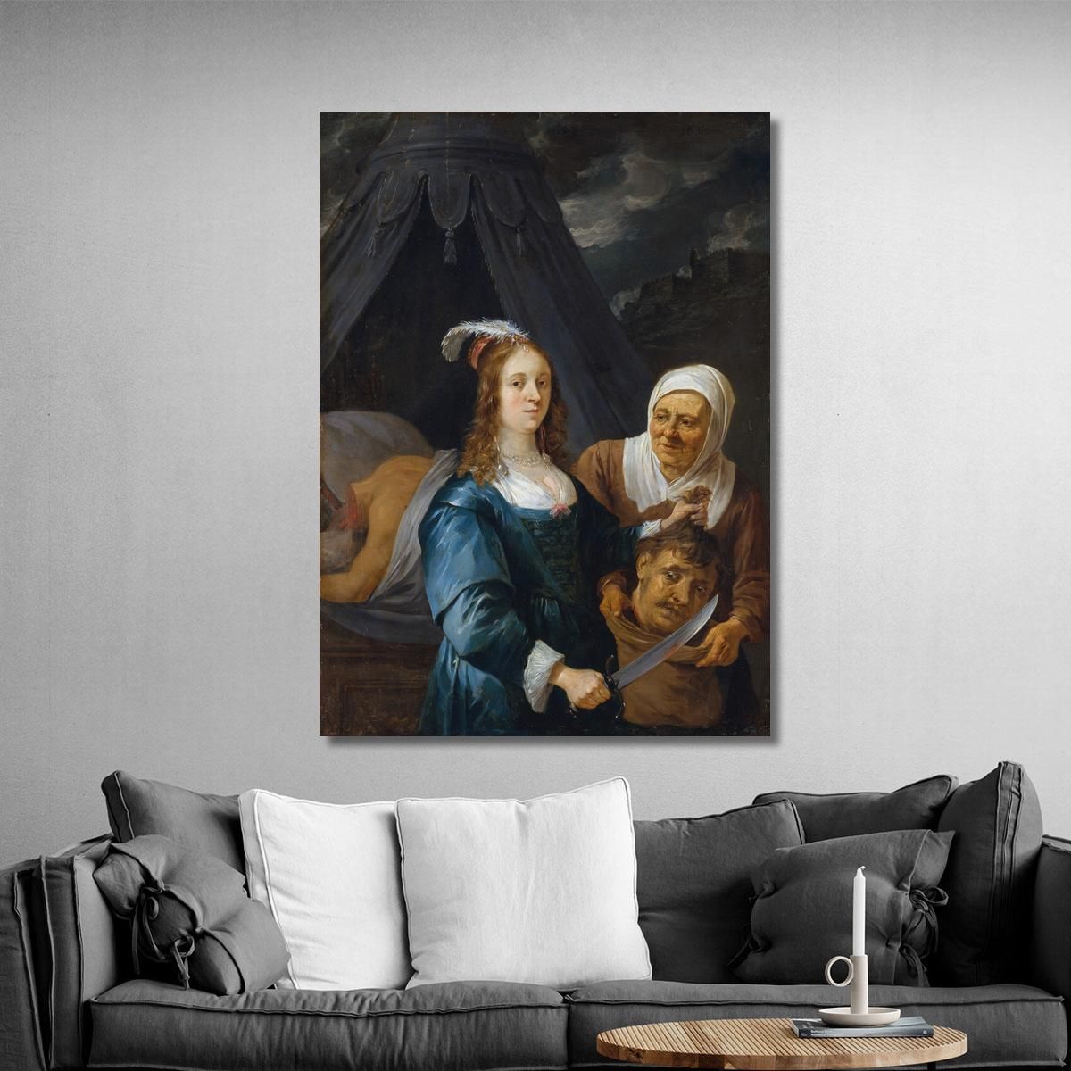 Judith With The Head Of Holofernes David Teniers The Younger dty46 canvas print 