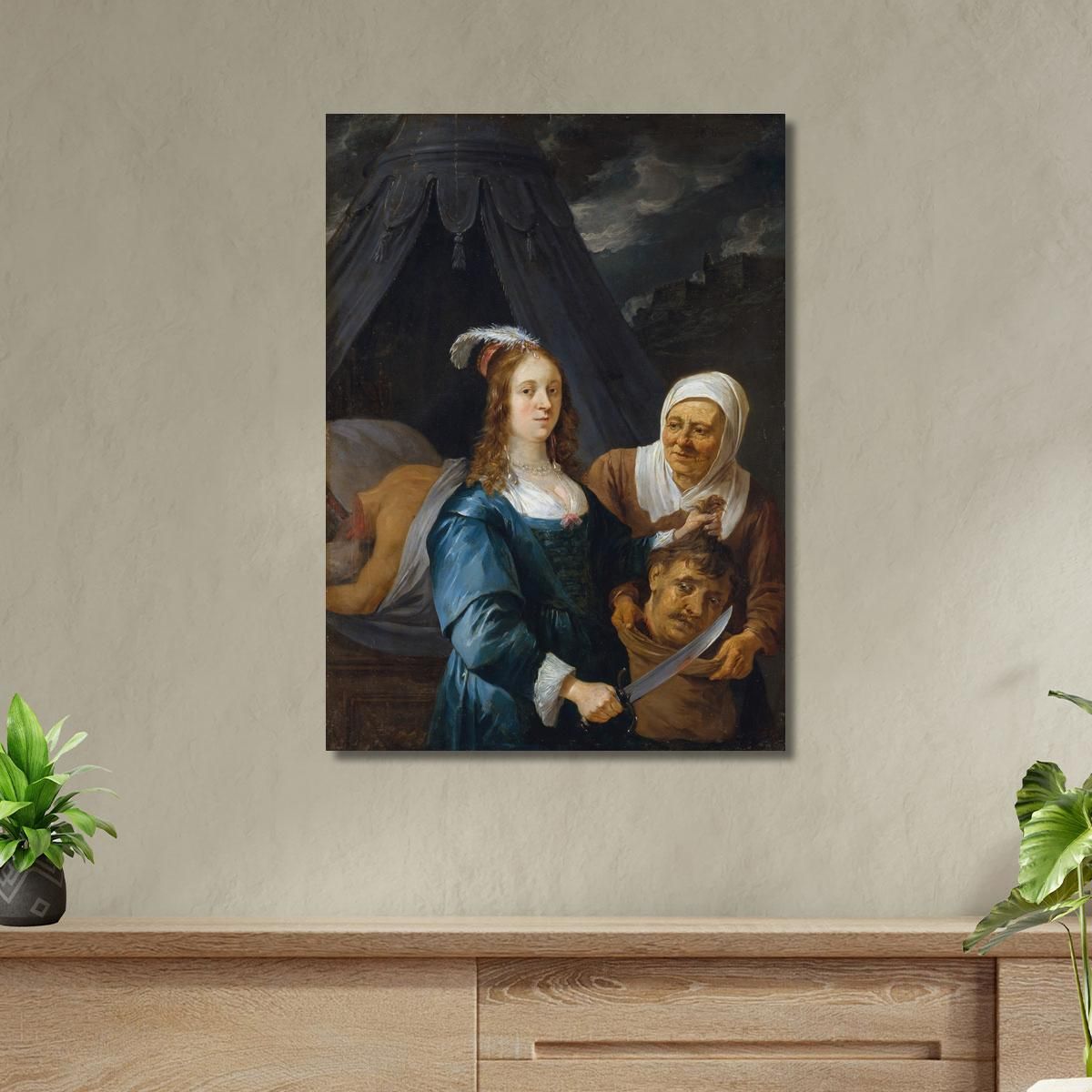 Judith With The Head Of Holofernes David Teniers The Younger dty46 canvas print 