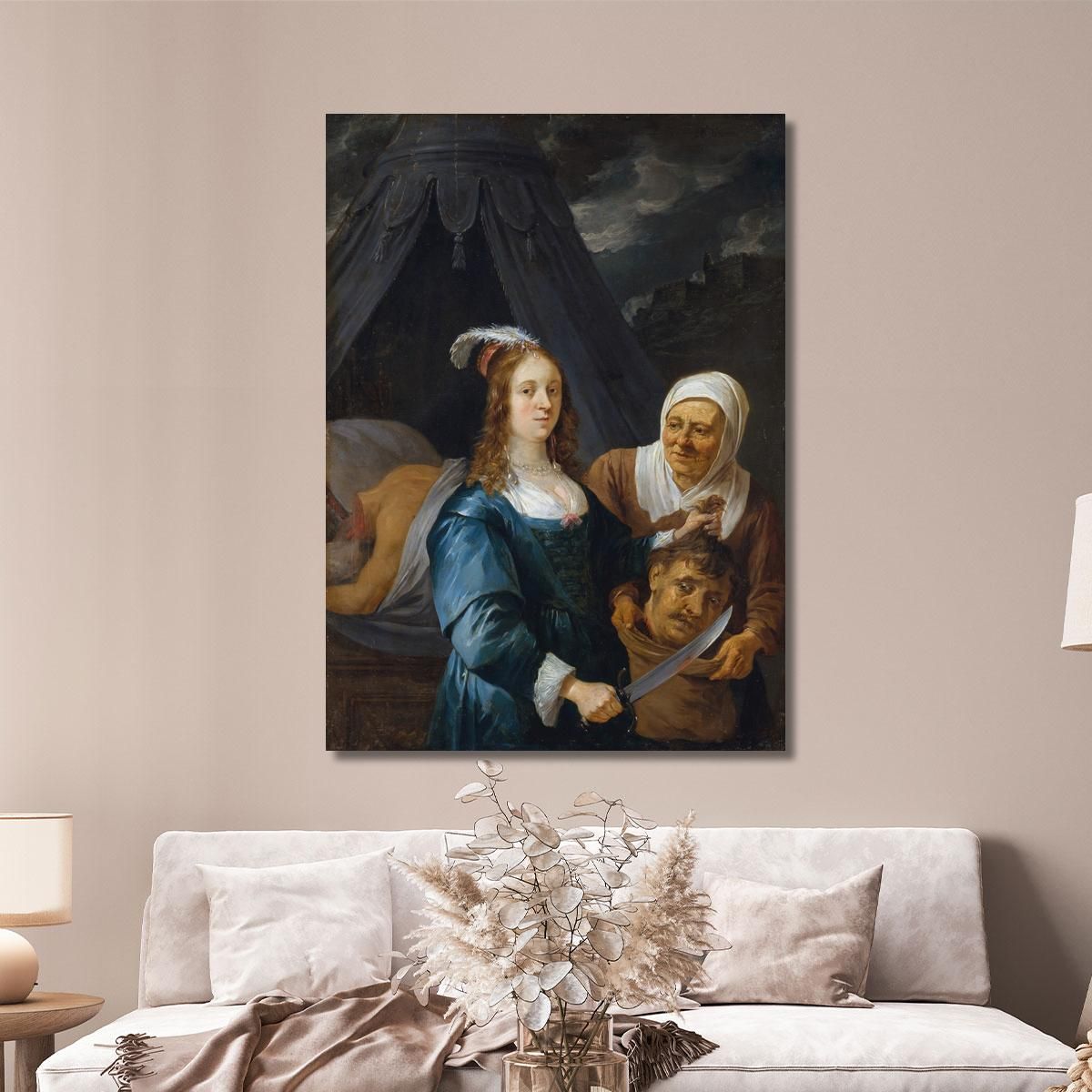 Judith With The Head Of Holofernes David Teniers The Younger dty46 canvas print 