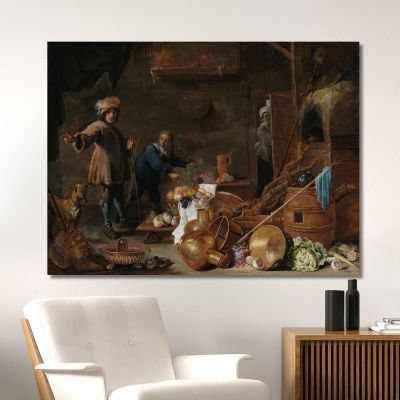 Kitchen Interior 2 David Teniers The Younger dty48 canvas print 