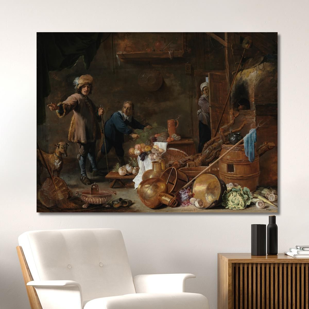 Kitchen Interior 2 David Teniers The Younger dty48 canvas print 