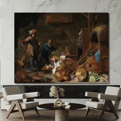 Kitchen Interior 2 David Teniers The Younger dty48 canvas print 