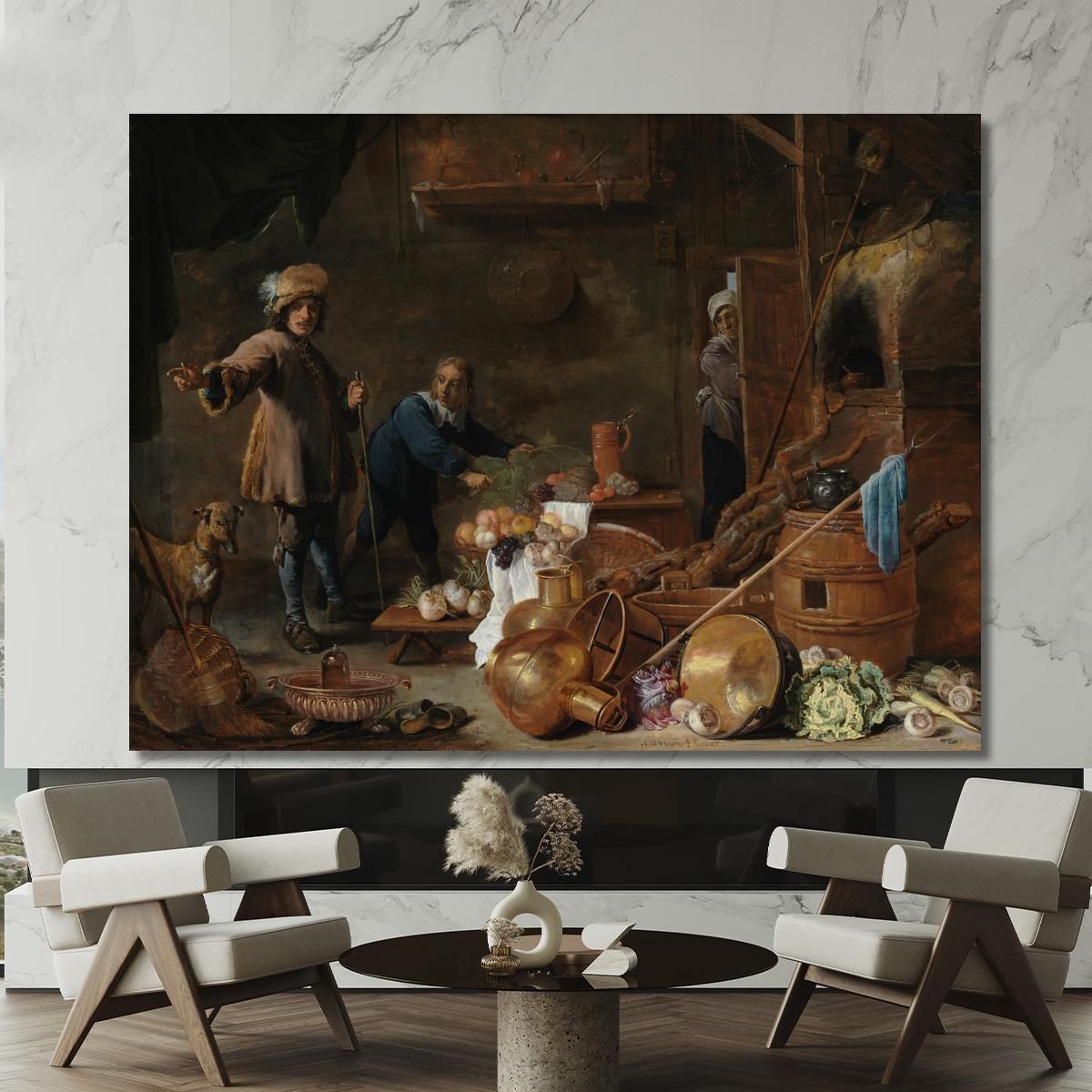 Kitchen Interior 2 David Teniers The Younger dty48 canvas print 