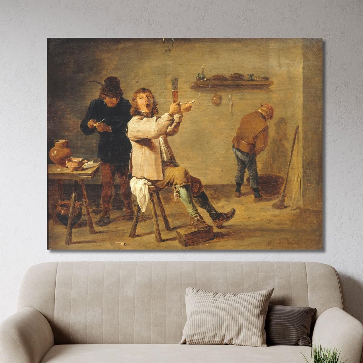 La Chanson À Boire David Teniers The Younger dty50 canvas print 