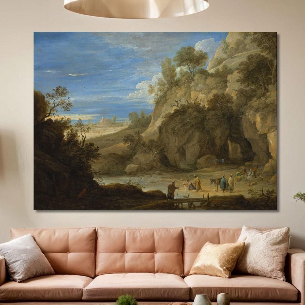 Landscape With A Gipsy Camp David Teniers The Younger dty52 canvas print 