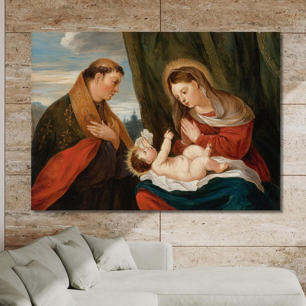 Madonna And Child With St. Ludwig Of Toulouse David Teniers The Younger dty56 canvas print 
