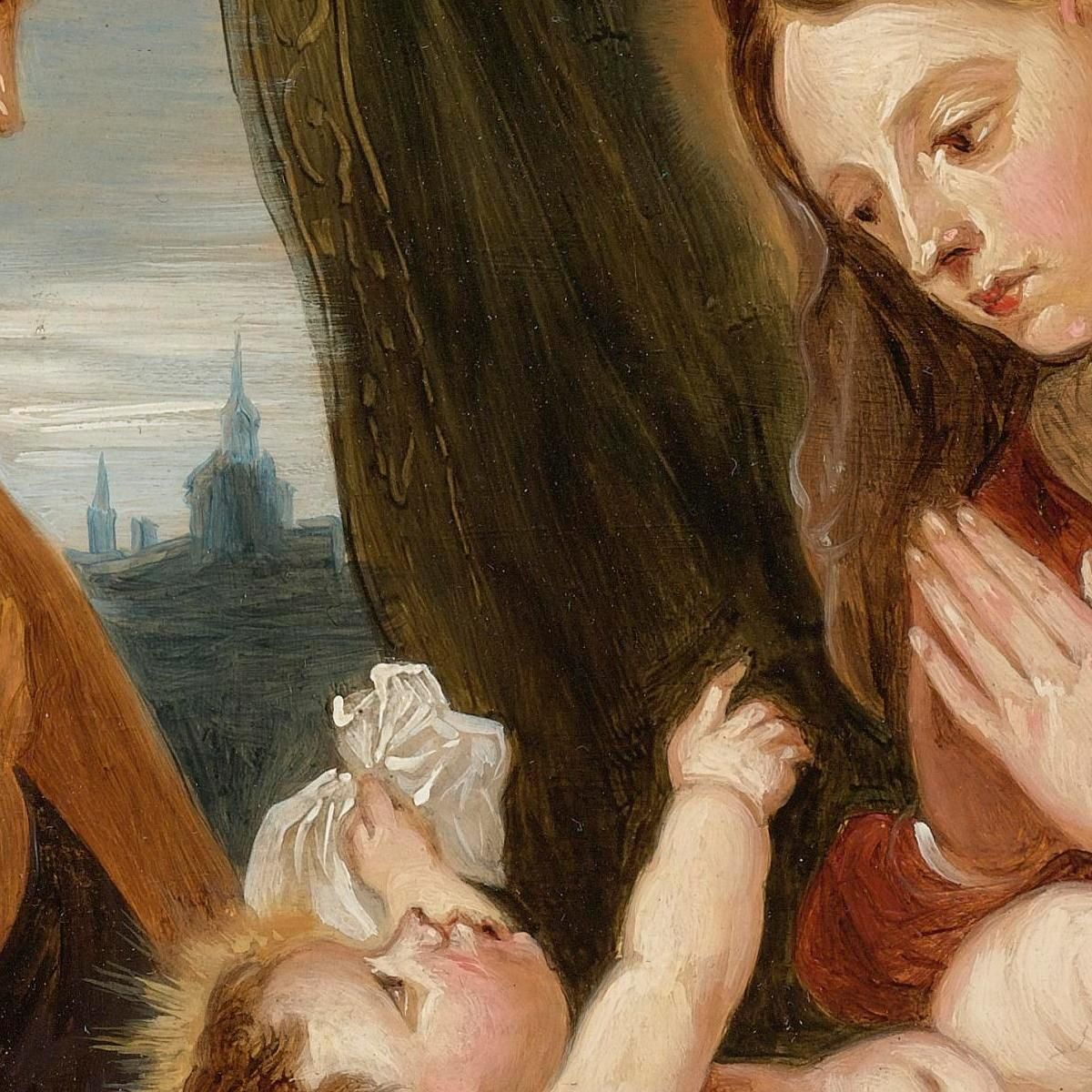Madonna And Child With St. Ludwig Of Toulouse David Teniers The Younger dty56 canvas print