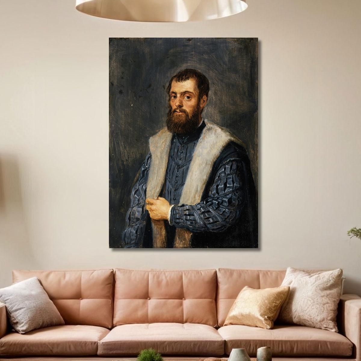Portrait Of A Man After Titian David Teniers The Younger dty70 canvas print 