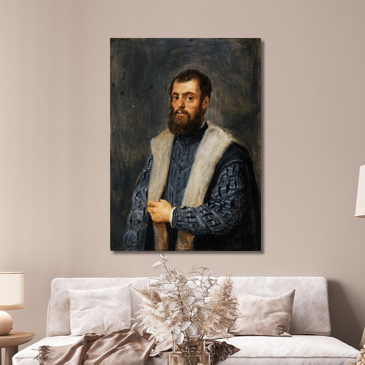Portrait Of A Man After Titian David Teniers The Younger dty70 canvas print 