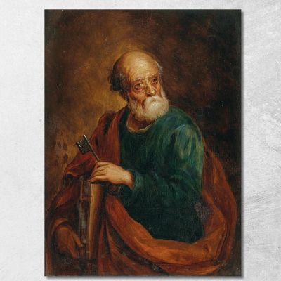 Saint Peter After Palma Il Giovane David Teniers The Younger dty72 canvas print 