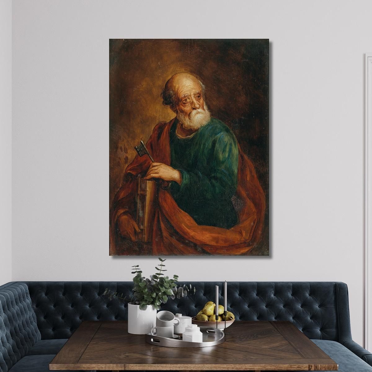 Saint Peter After Palma Il Giovane David Teniers The Younger dty72 canvas print 