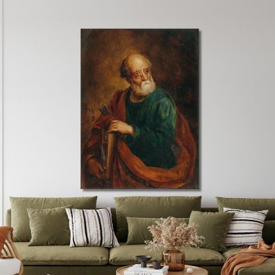 Saint Peter After Palma Il Giovane David Teniers The Younger dty72 canvas print 