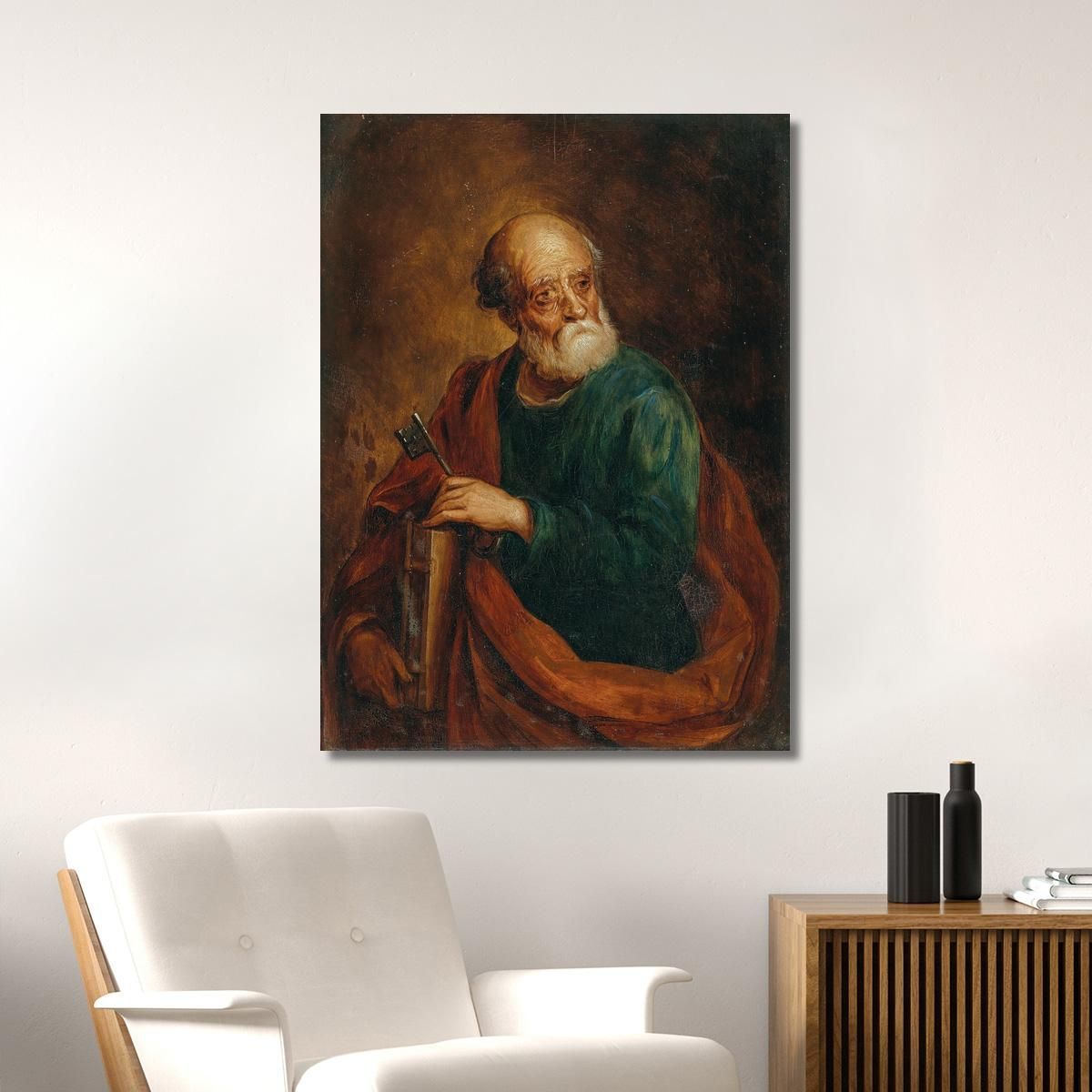 Saint Peter After Palma Il Giovane David Teniers The Younger dty72 canvas print 