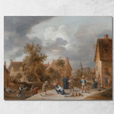 Soldiers Sacking A Village David Teniers The Younger dty78 canvas print 