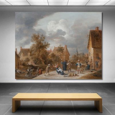 Soldiers Sacking A Village David Teniers The Younger dty78 canvas print 