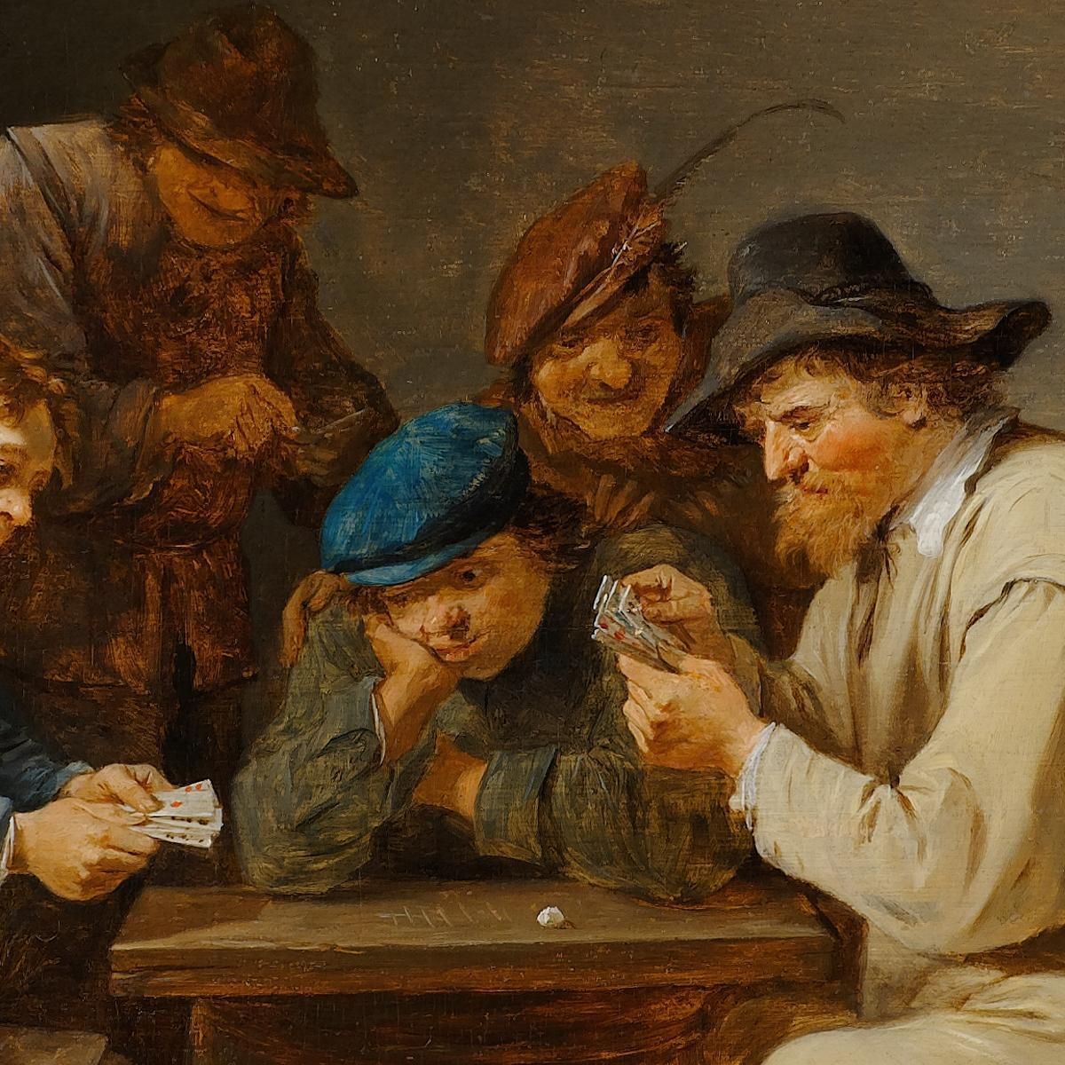 The Card Players David Teniers The Younger dty88 canvas print