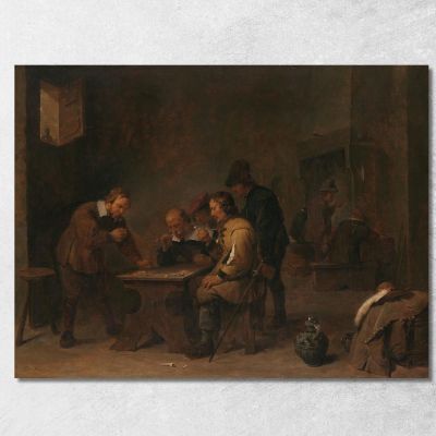 The Gamblers David Teniers The Younger dty95 canvas print 