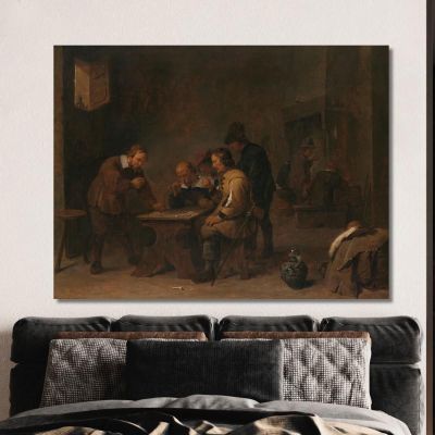 The Gamblers David Teniers The Younger dty95 canvas print 