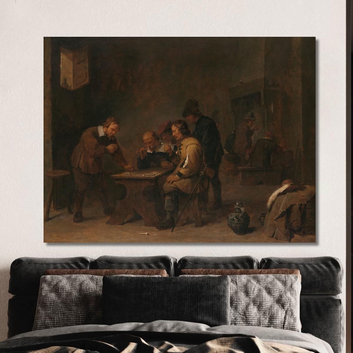 The Gamblers David Teniers The Younger dty95 canvas print 
