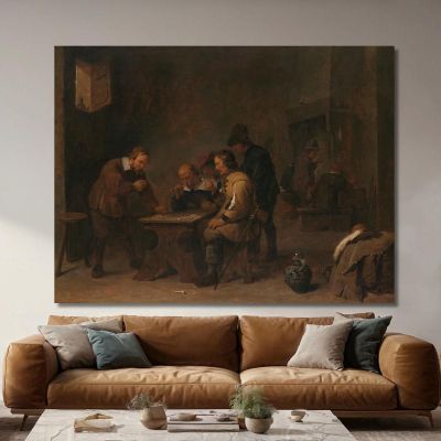 The Gamblers David Teniers The Younger dty95 canvas print 