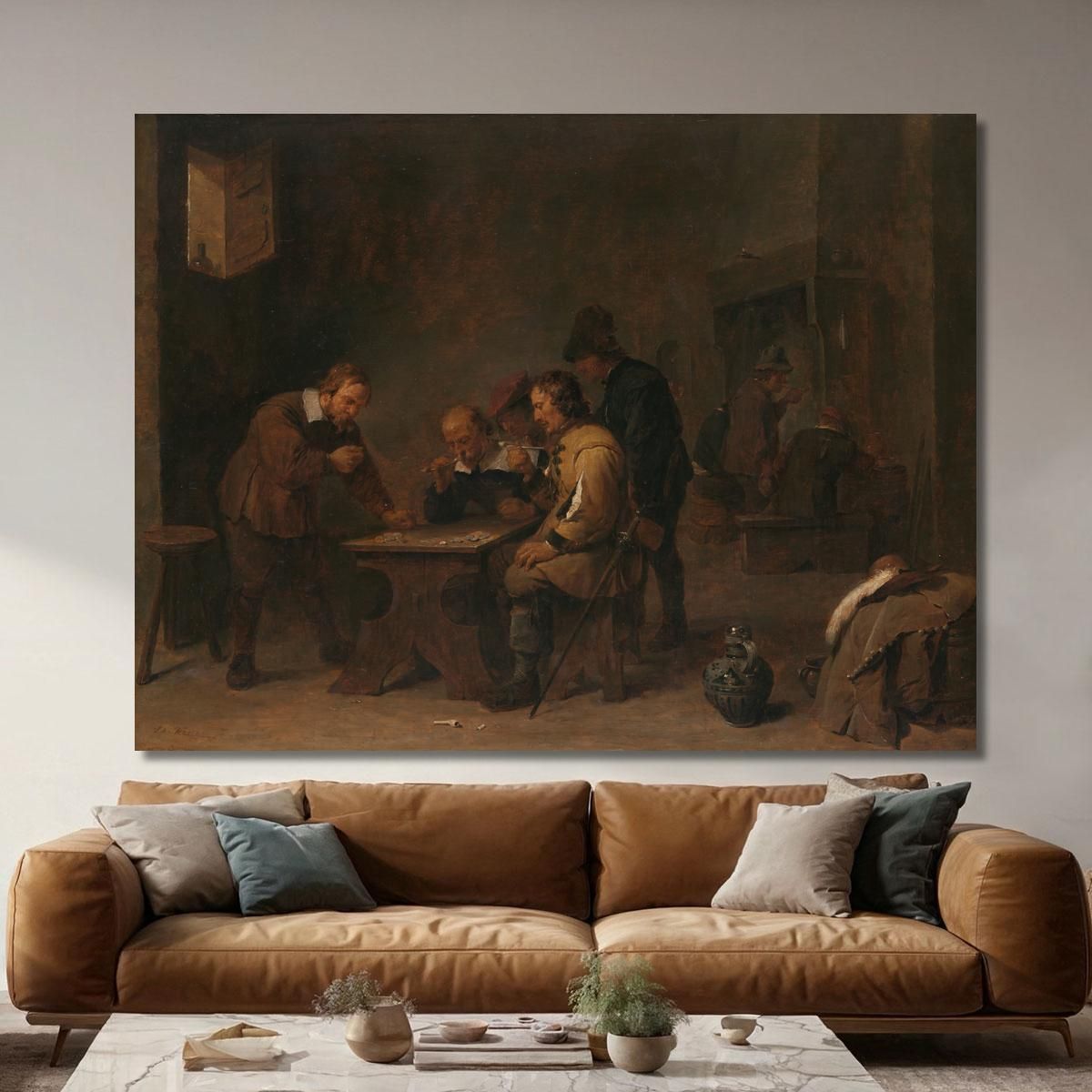 The Gamblers David Teniers The Younger dty95 canvas print 