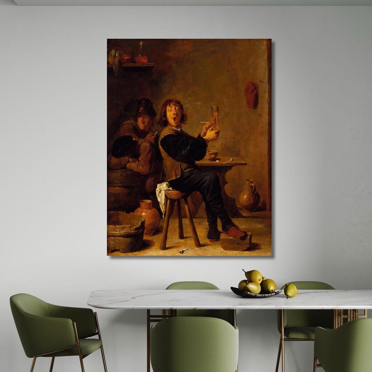 The Smoker David Teniers The Younger dty104 canvas print 