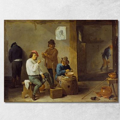 The Smokers David Teniers The Younger dty105 canvas print 