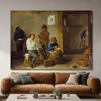 The Smokers David Teniers The Younger dty105 canvas print 