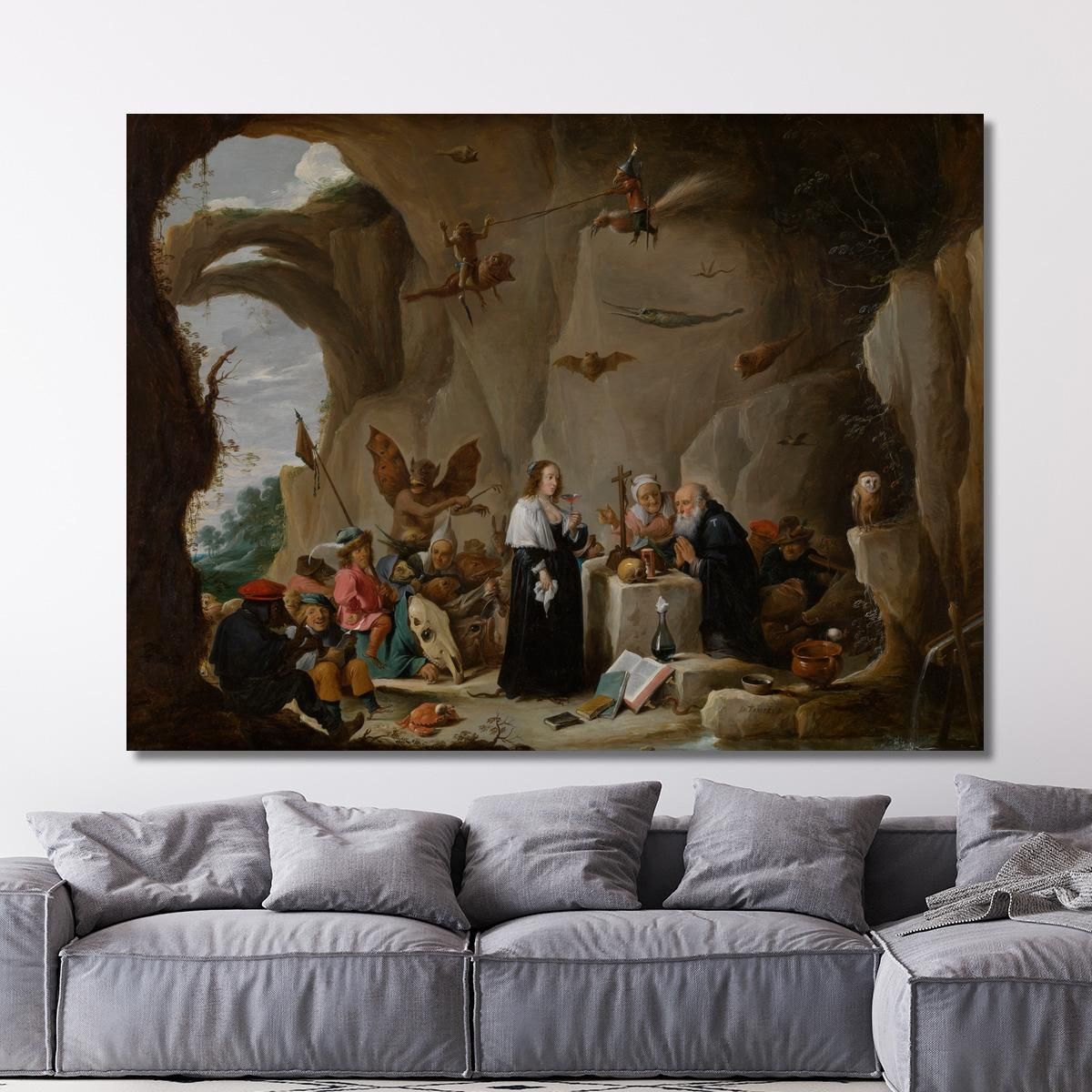 The Temptation Of Saint Anthony The Great David Teniers The Younger dty106 canvas print 