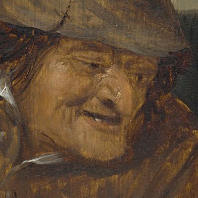 Two Peasants With A Glass Of Wine David Teniers The Younger dty111 canvas print
