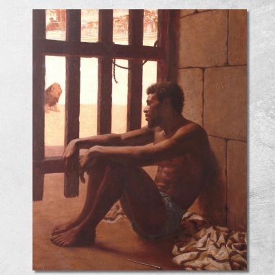 A Gladiator In Thought Edmund Blair Leighton ebl2 canvas print 