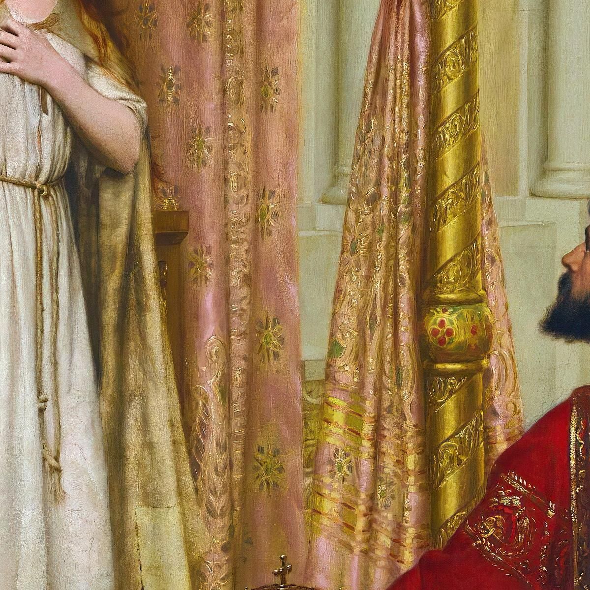 A King And A Beggar Maid Edmund Blair Leighton ebl3 canvas print