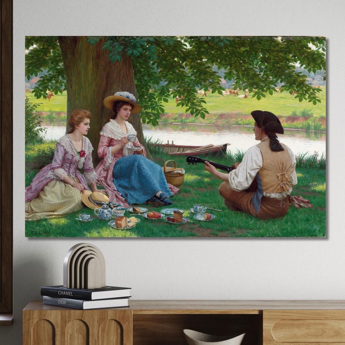 A Picnic Party Edmund Blair Leighton ebl4 canvas print 