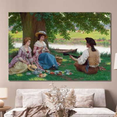 A Picnic Party Edmund Blair Leighton ebl4 canvas print 
