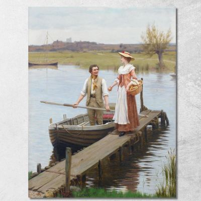 An Apple For The Boatman Edmund Blair Leighton ebl5 canvas print 