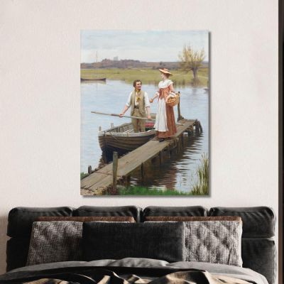An Apple For The Boatman Edmund Blair Leighton ebl5 canvas print 