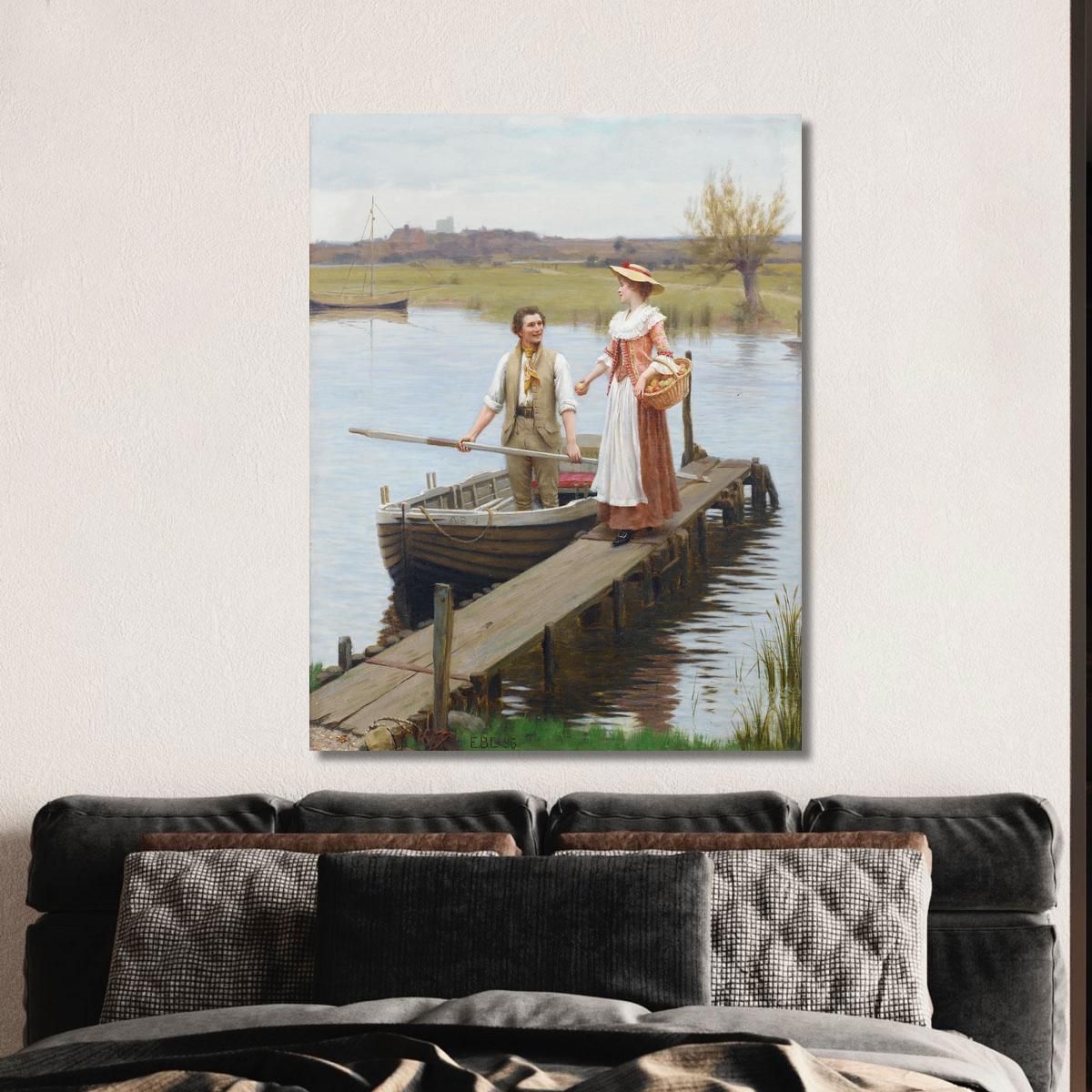 An Apple For The Boatman Edmund Blair Leighton ebl5 canvas print 