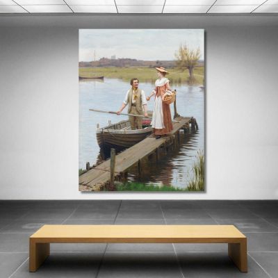 An Apple For The Boatman Edmund Blair Leighton ebl5 canvas print 