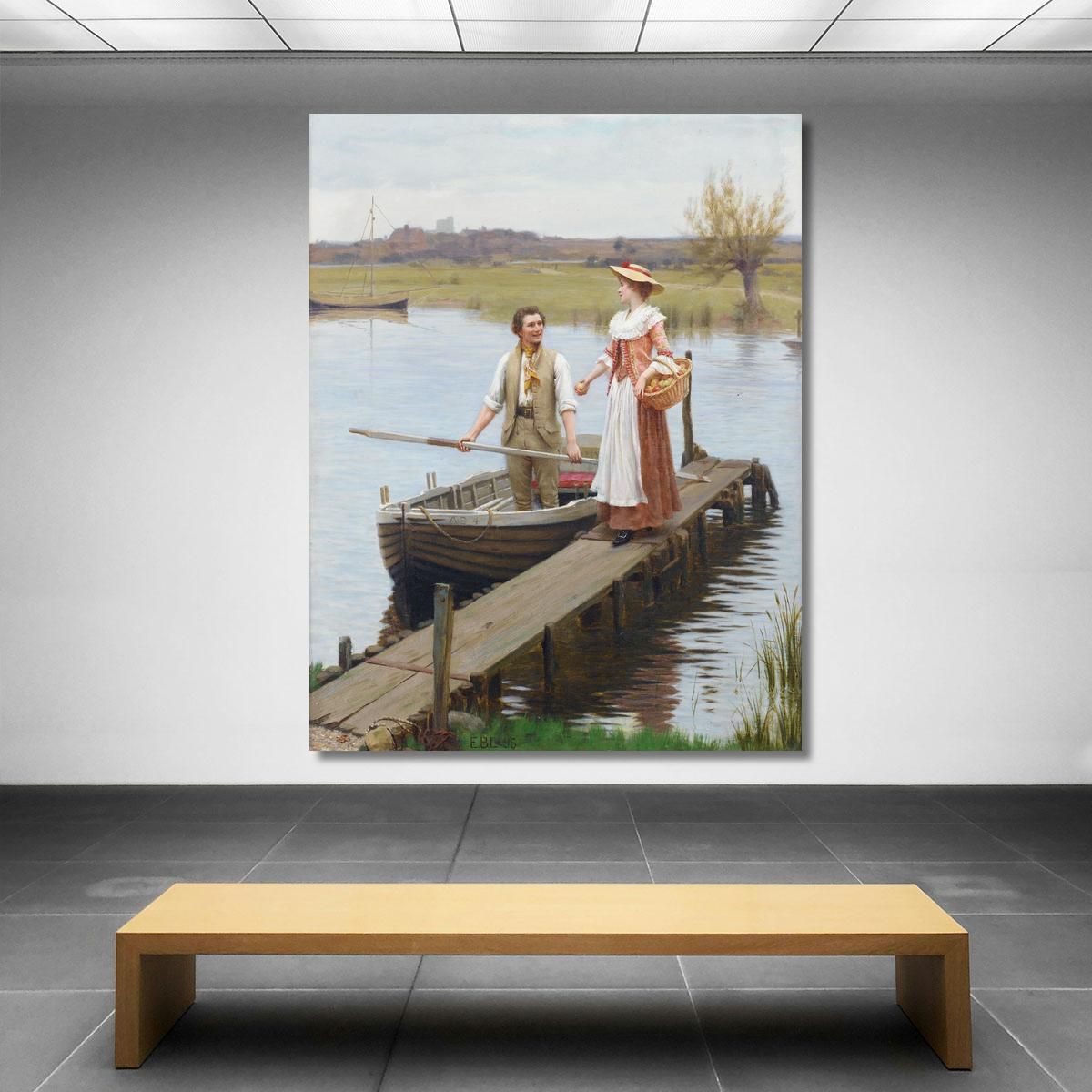 An Apple For The Boatman Edmund Blair Leighton ebl5 canvas print 