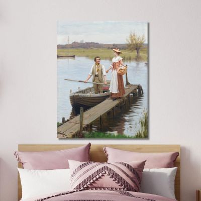 An Apple For The Boatman Edmund Blair Leighton ebl5 canvas print 