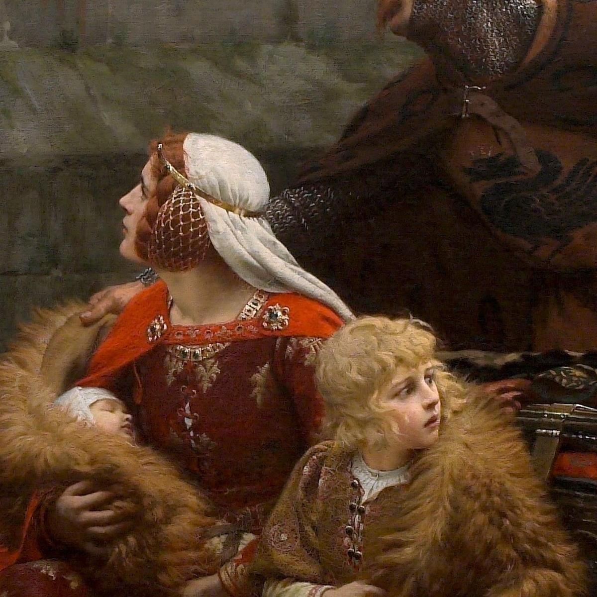 In Time Of Peril Edmund Blair Leighton ebl11 canvas print