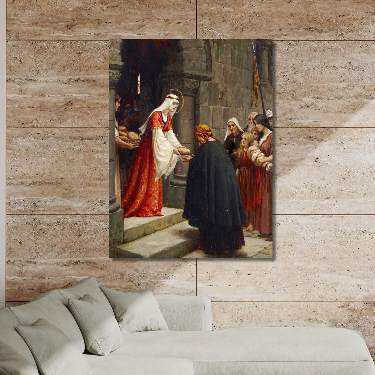 The Charity Of Saint Elizabeth Of Hungary Edmund Blair Leighton ebl22 canvas print 