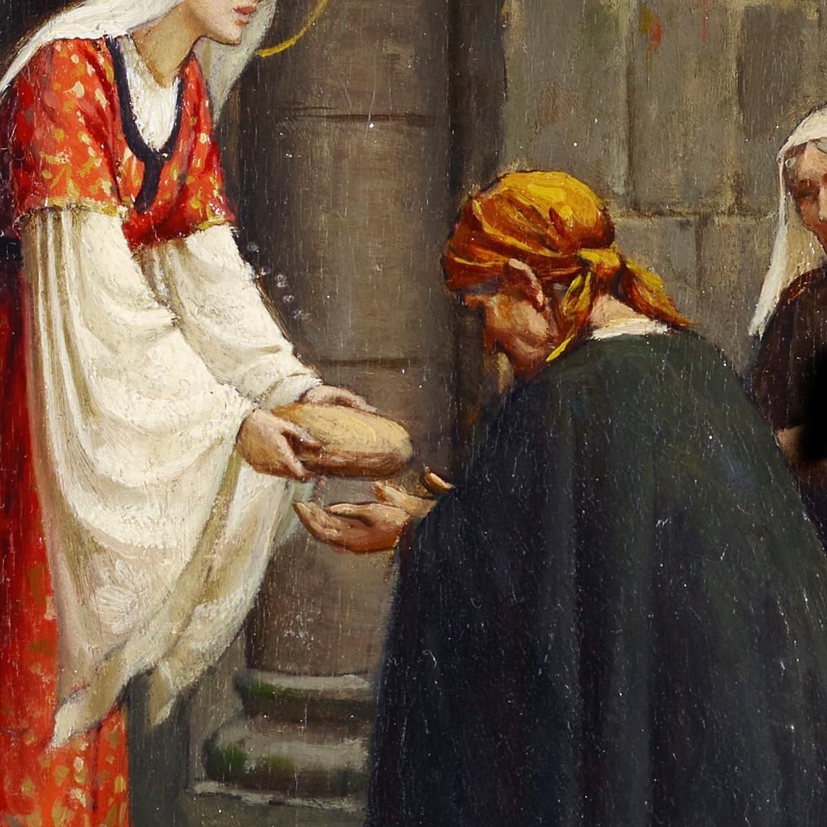 The Charity Of Saint Elizabeth Of Hungary Edmund Blair Leighton ebl22 canvas print