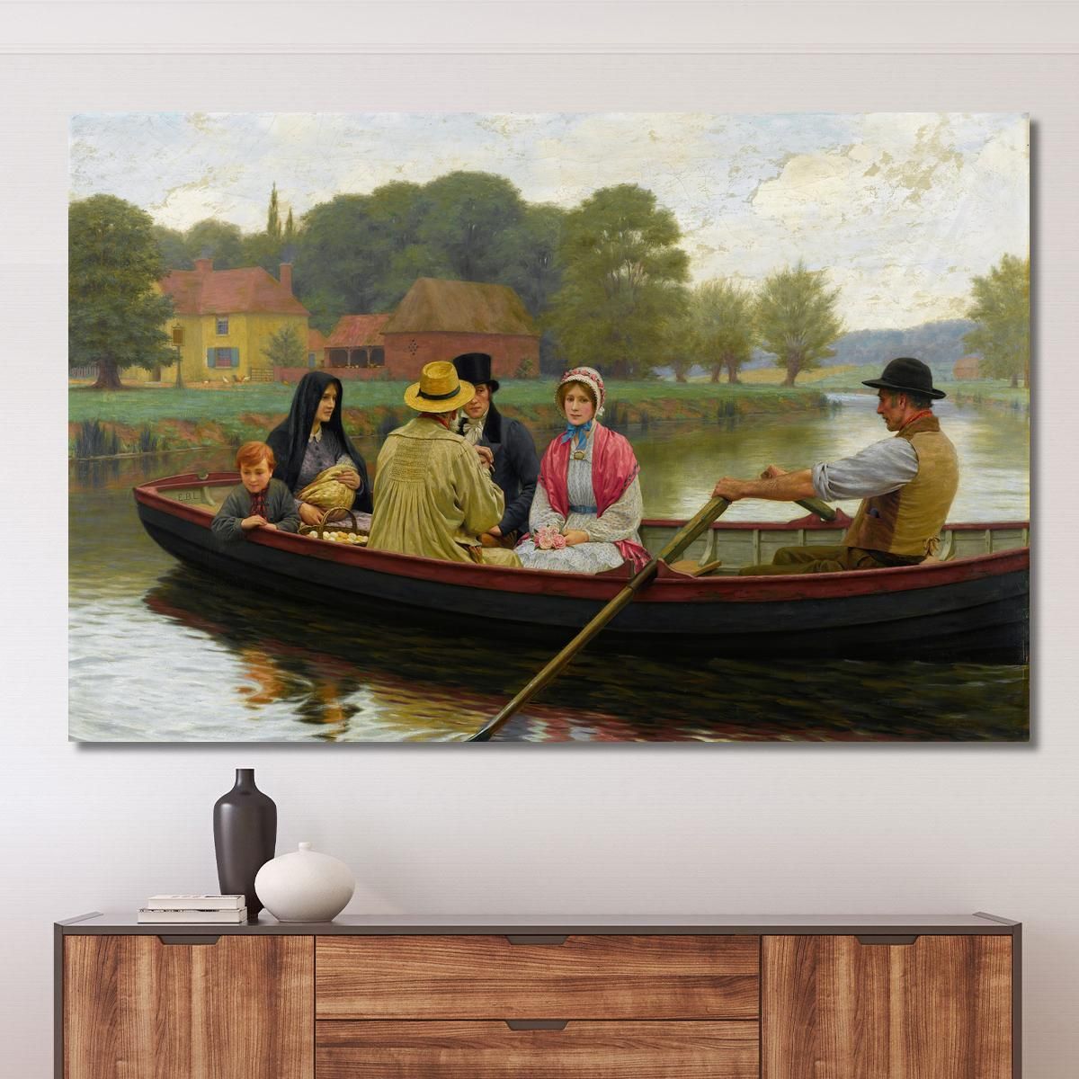 The Ferry Edmund Blair Leighton ebl24 canvas print 