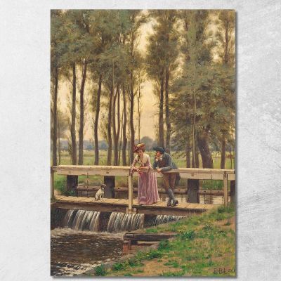 The Trysting Place Edmund Blair Leighton ebl27 canvas print 