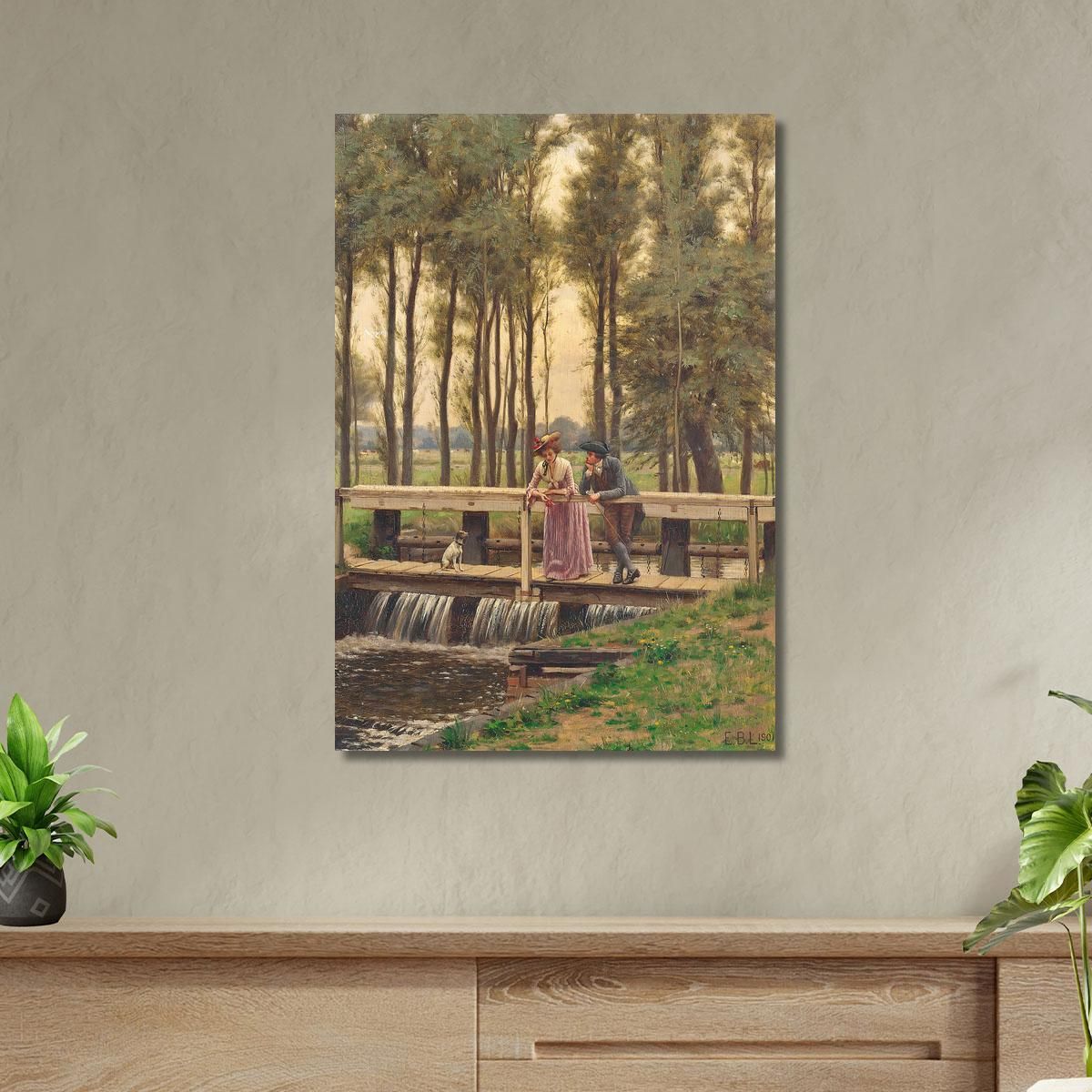 The Trysting Place Edmund Blair Leighton ebl27 canvas print 