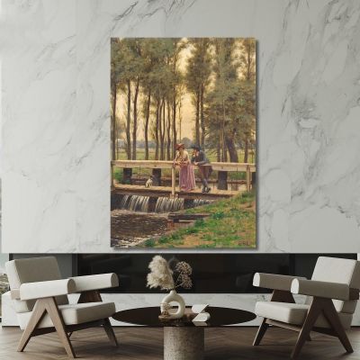 The Trysting Place Edmund Blair Leighton ebl27 canvas print 