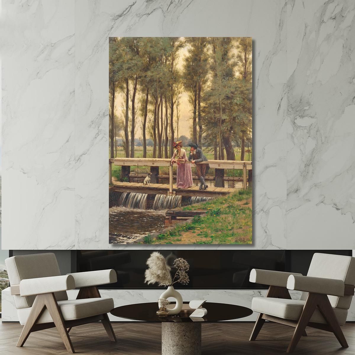The Trysting Place Edmund Blair Leighton ebl27 canvas print 