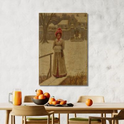 The Winter Walk Edmund Blair Leighton ebl28 canvas print 