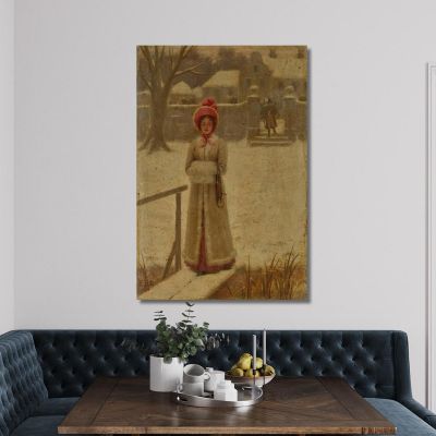The Winter Walk Edmund Blair Leighton ebl28 canvas print 